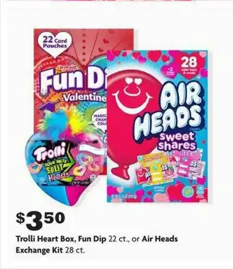 Family Dollar Trolli Heart Box, Fun Dip Or Air Heads Exchange Kit offer