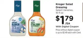 Kroger Kroger Salad Dressing offer