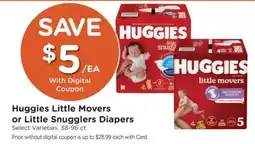 Kroger Huggies Little Movers or Little Snugglers Diapers offer