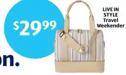 Aldi Live in style travel weekender offer