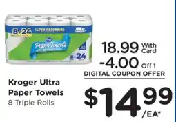Kroger Kroger Ultra Paper Towels offer