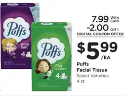 Kroger Puffs Facial Tissue offer