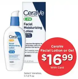 Kroger CeraVe Facial Lotion or Gel offer