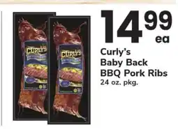 Safeway Curly’s Baby Back BBQ Pork Ribs offer