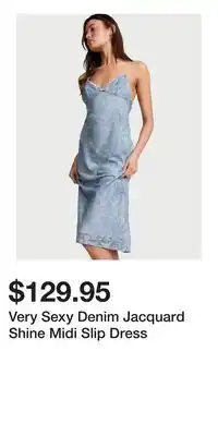 Victoria's Secret Very Sexy Denim Jacquard Shine Midi Slip Dress offer