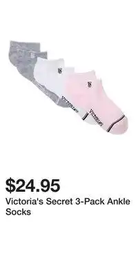 Victoria's Secret Victoria's Secret 3-Pack Ankle Socks offer
