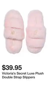 Victoria's Secret Victoria's Secret Luxe Plush Double Strap Slippers offer
