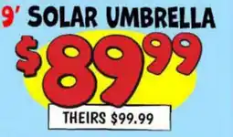 Ollie's 9' SOLAR UMBRELLA offer