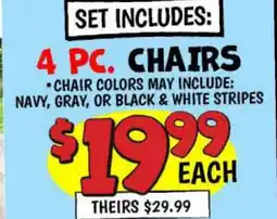 Ollie's 4 PC. CHAIRS offer