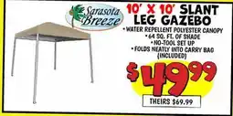 Ollie's 10' X 10' SLANT LEG GAZEBO offer