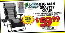 Ollie's BIG MAN GRAVITY CHAIR offer
