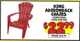 Ollie's KING ADIRONDACK CHAIRS offer