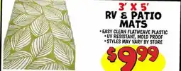 Ollie's 3' X 5' RV & PATIO MATS offer