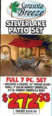 Ollie's SILVERLAKE PATIO SET offer