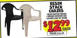 Ollie's RESIN STACK CHAIRS offer
