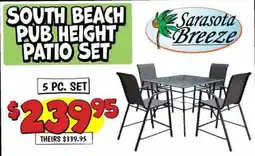 Ollie's SOUTH BEACH PUB HEIGHT PATIO SET offer