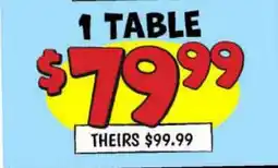 Ollie's 1 TABLE offer