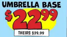 Ollie's UMBRELLA BASE offer