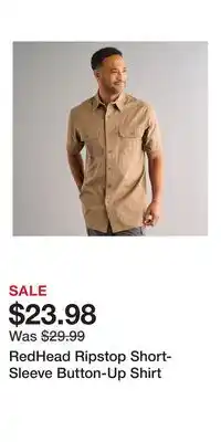 Cabela's RedHead Ripstop Short-Sleeve Button-Up Shirt offer