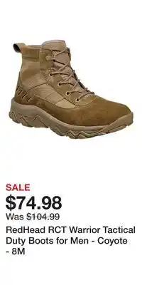 Cabela's RedHead RCT Warrior Tactical Duty Boots for Men - Coyote - 8M offer