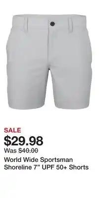 Cabela's World Wide Sportsman Shoreline 7 UPF 50+ Shorts offer