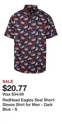 Cabela's RedHead Eagles Seal Short-Sleeve Shirt for Men - Dark Blue - S offer