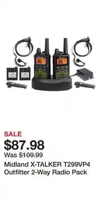 Cabela's Midland X-TALKER T299VP4 Outfitter 2-Way Radio Pack offer