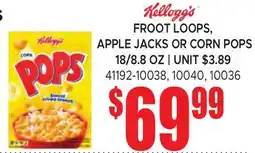 Jetro FROOT LOOPS, APPLE JACKS OR CORN POPS offer