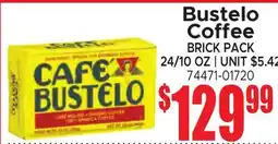 Jetro Bustelo Coffee BRICK PACK offer