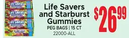 Jetro Life Savers and Starburst Gummies offer