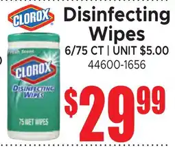 Jetro CLOROX Disinfecting Wipes offer