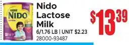 Jetro Nido Lactose Milk offer