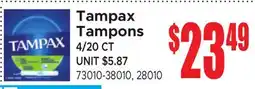 Jetro Tampax Tampons offer