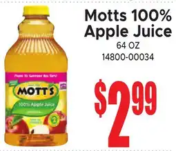 Jetro Motts 100% Apple Juice offer