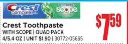 Jetro Crest Toothpaste WITH SCOPE | QUAD PACK offer