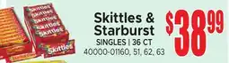 Jetro Skittles & Starburst SINGLES offer