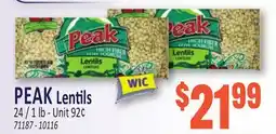 Jetro PEAK Lentils offer