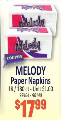 Jetro MELODY Paper Napkins offer