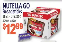 Jetro NUTELLA GO Breadsticks offer
