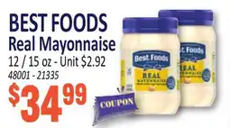 Jetro BEST FOODS Real Mayonnaise offer
