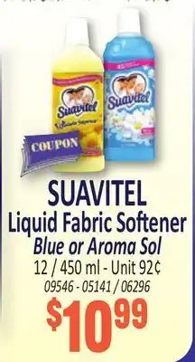 Jetro SUAVITEL Liquid Fabric Softener Blue or Aroma Sol offer