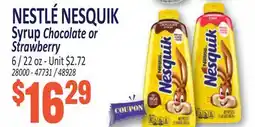 Jetro NESTLÉ NESQUIK Syrup Chocolate or Strawberry offer