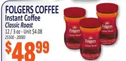 Jetro FOLGERS COFFEE Instant Coffee Classic Roast offer