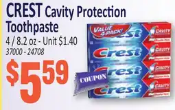 Jetro CREST Cavity Protection Toothpaste offer