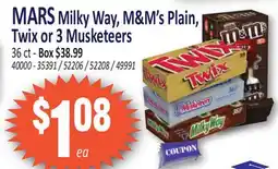 Jetro MARS Milky Way, M&M's Plain, Twix or 3 Musketeers offer