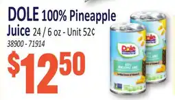 Jetro DOLE 100% Pineapple Juice offer