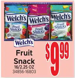 Jetro Welch's Fruit Snack offer