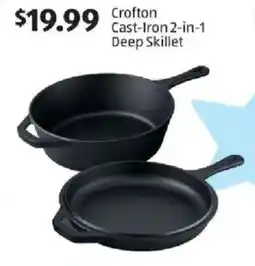 Aldi Crofton Cast-Iron 2-in-1 Deep Skillet offer