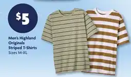 Family Dollar Men's Highland Originals Striped T-Shirts offer