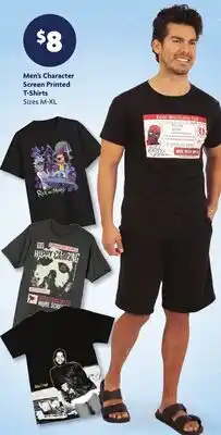 Family Dollar Men's Character Screen Printed T-Shirts offer